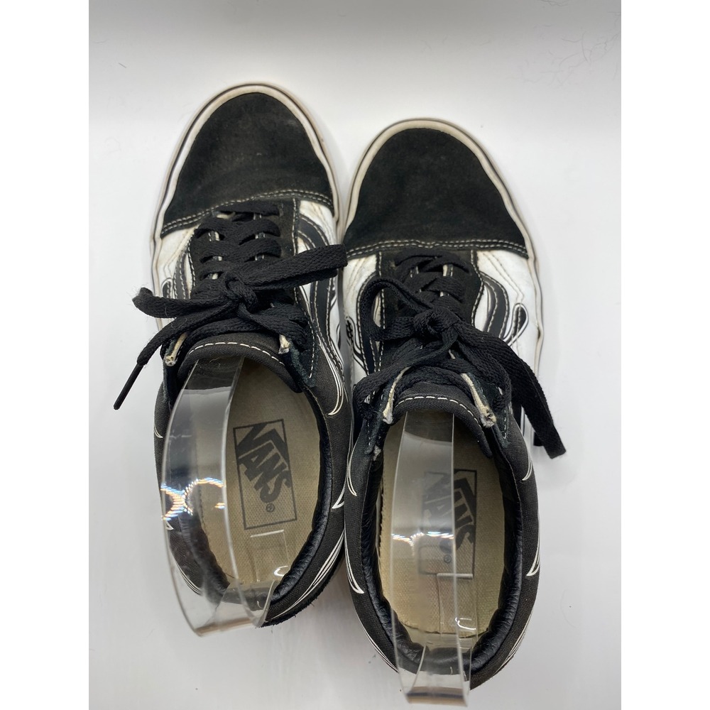 Vans Old Skool Flame Sneakers Black White Women's Size 8 / Men's 6.5 - Picture 5 of 7